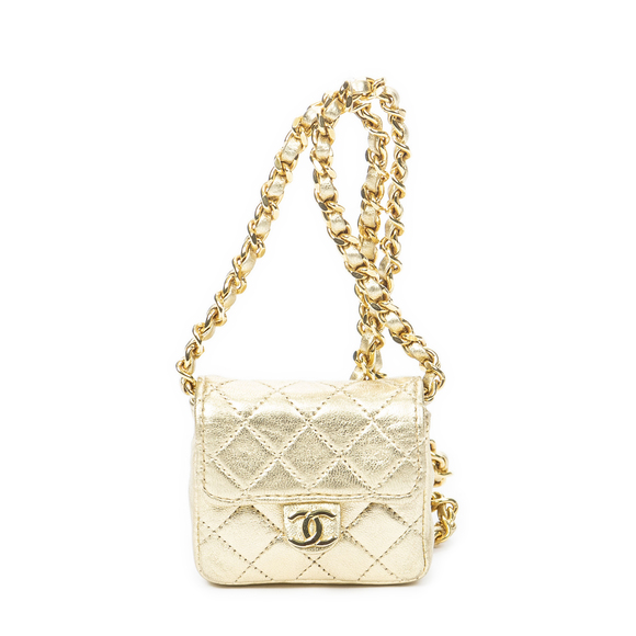 Chanel Handbags - Chanel Vintage Micro Mini Chain Crossbody